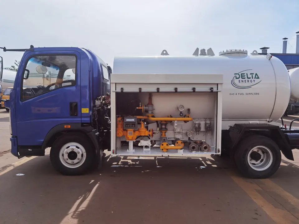 3 Metric Tons 3000L LPG Bobtail Truck HOWO