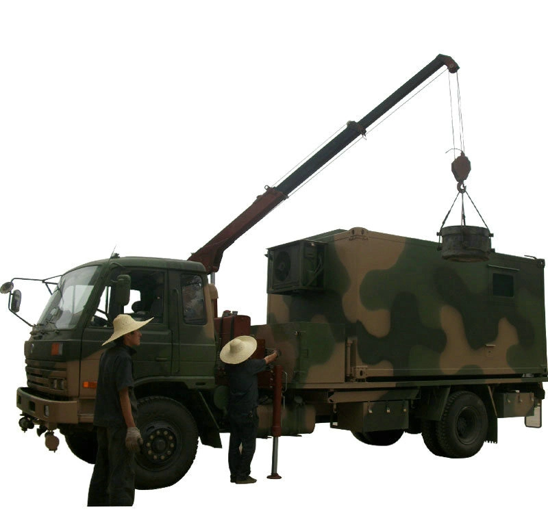 Dongfeng 4X4 Maintenance Lorry Military Mobile Workshop Service Truck with 3tons Crane
