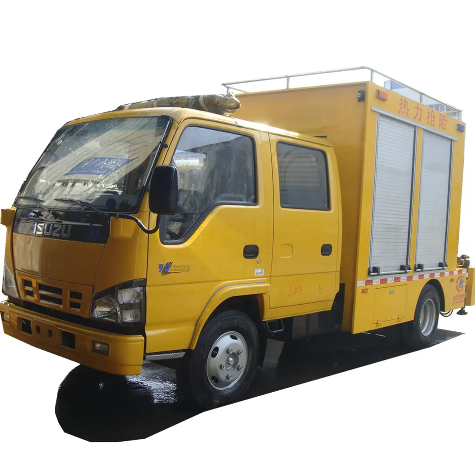 ISUZU 4X2 6 Wheel Maintenance Lorry Mobile Workshop Service Truck with 3.2tons Crane