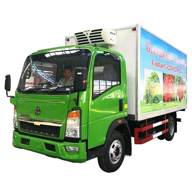 HOWO 4X2 5tons Fruit and Vegetable Transport Mini Refrigerated Truck