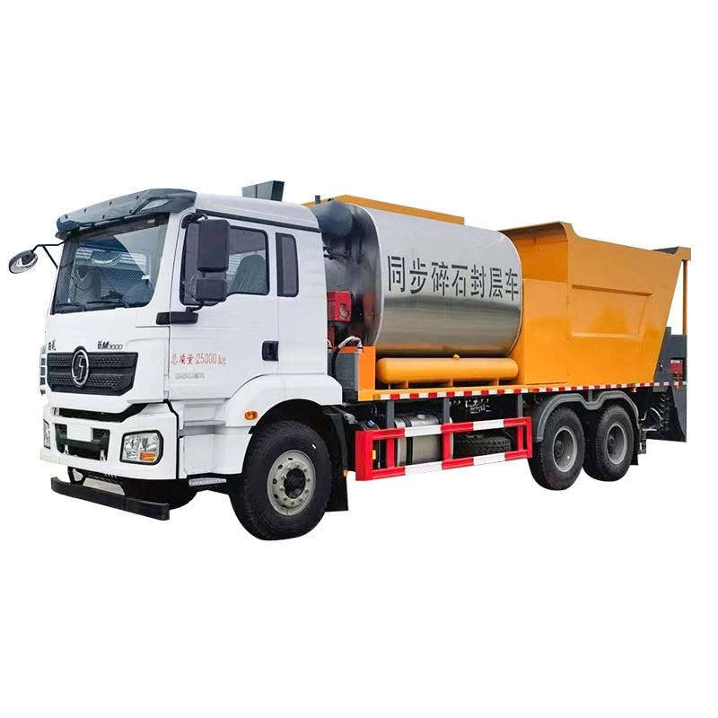 Shacman 6x4 10wheels Synchronous chip sealer asphalt gravel truck