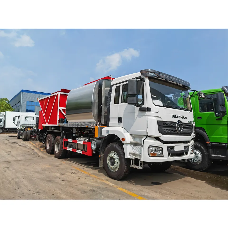 Shacman 6x4 10wheels Synchronous chip sealer asphalt gravel truck
