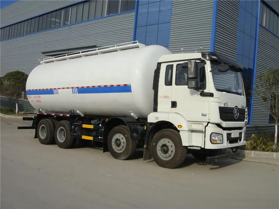 Shacman 12 wheeler 35m3 truck powder bulk tanker