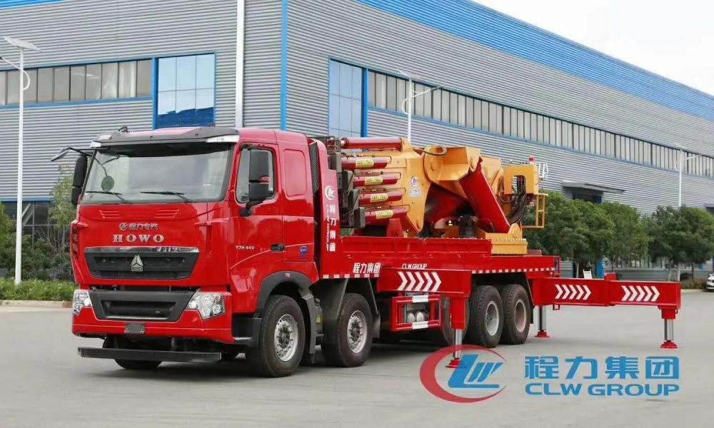 Sinotruk HOWO 10X4 14Wheels Truck 200Tons Truck Mounted Knuckle Crane