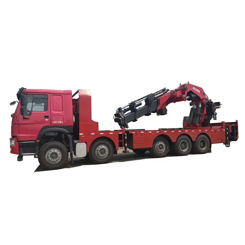 Sinotruk HOWO 10X4 14Wheels Truck 100Tons Truck Mounted Knuckle Crane