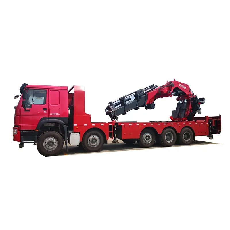 Sinotruk HOWO 10X4 14Wheels Truck 100Tons Truck Mounted Knuckle Crane