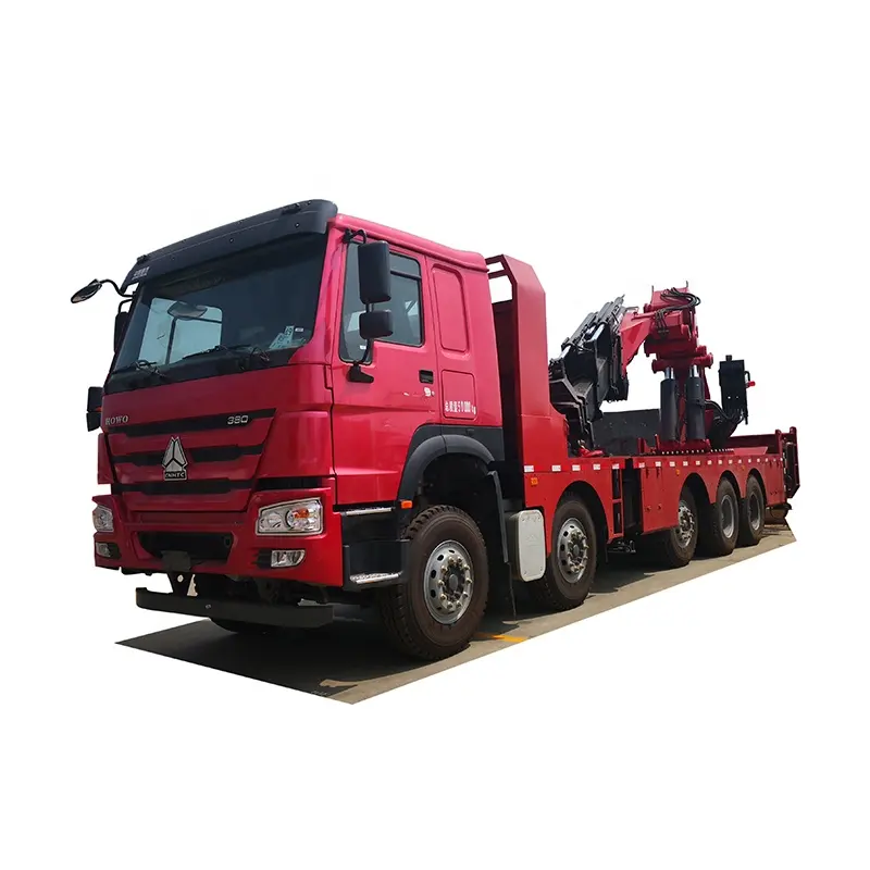 Sinotruk HOWO 10X4 14Wheels Truck 100Tons Truck Mounted Knuckle Crane