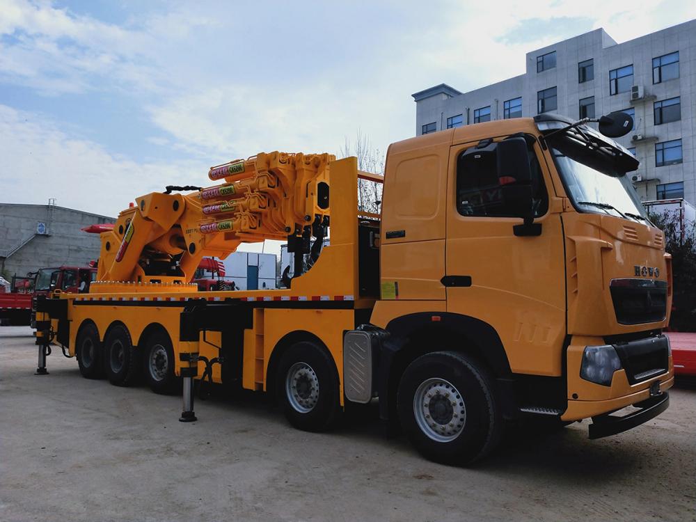 Sinotruk HOWO 10X4 14Wheels Truck 150Tons Truck Mounted Knuckle Crane