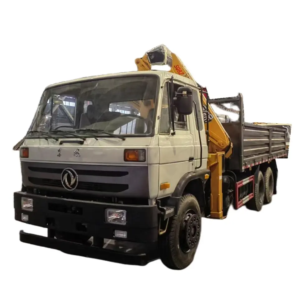 Dongfeng Right Hand 4X2 Dump Truck with Xugong 8ton Knuckle Crane