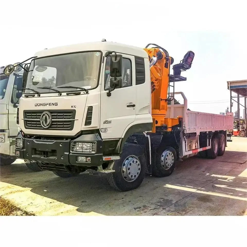 Dongfeng 8X4 12Wheels Cargo Truck with Xugong 16ton Knuckle Crane