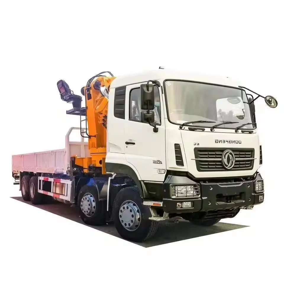 Dongfeng 8X4 12Wheels Cargo Truck with Xugong 16ton Knuckle Crane