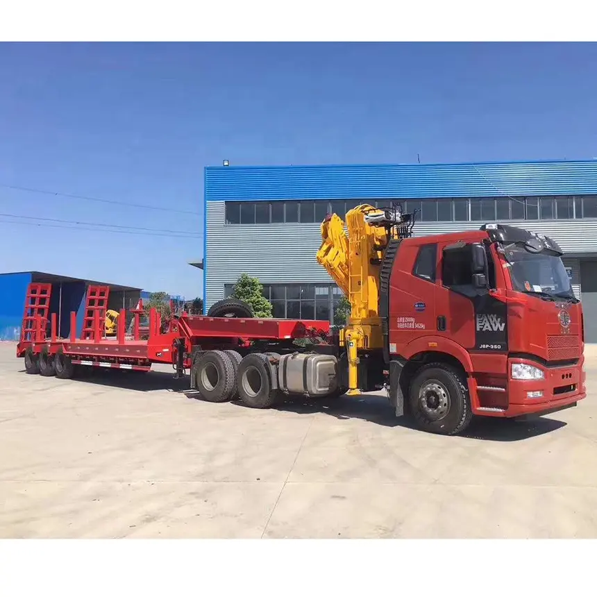 18tons 25tons Tractor Head 6X4 10Wheels FAW Tractor Truck with Knuckle Crane