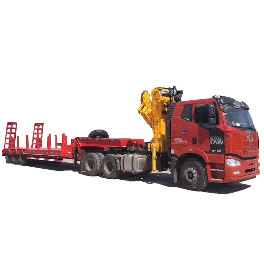 18tons 25tons Tractor Head 6X4 10Wheels FAW Tractor Truck with Knuckle Crane