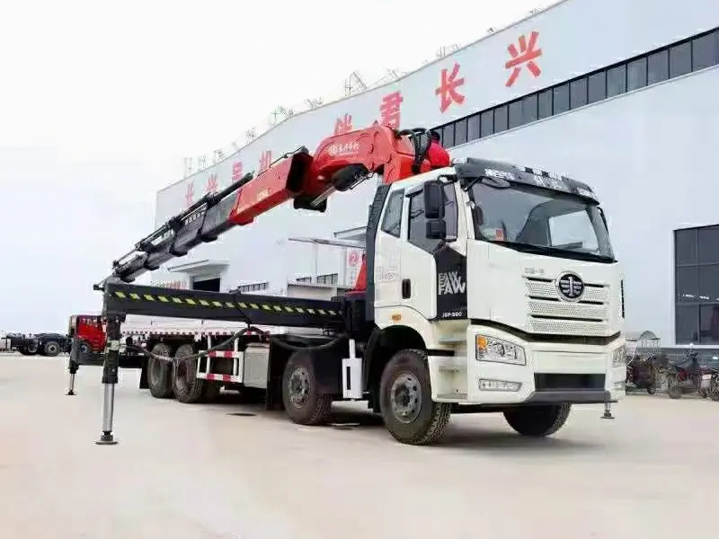 FAW 8X4 12Wheels 20Tons Folding Arm Crane Truck Boom Truck Mounted Folding Crane