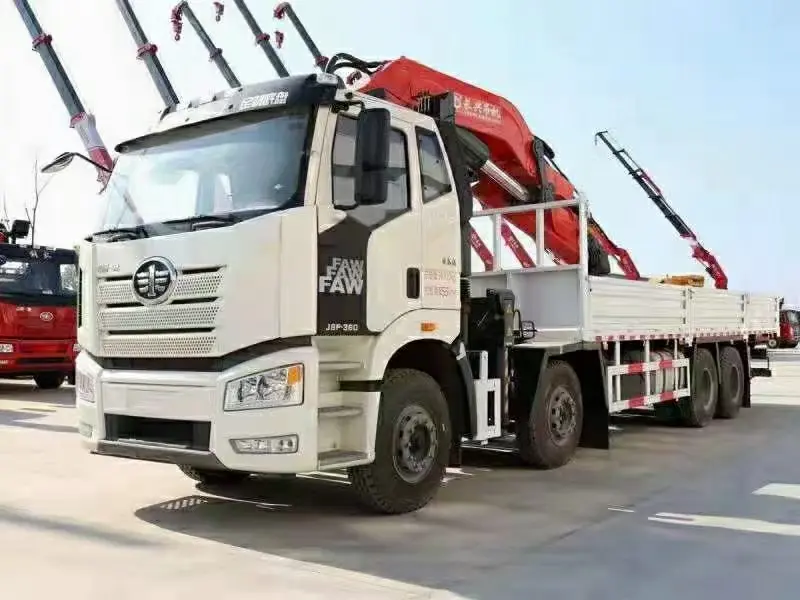 FAW 8X4 12Wheels 20Tons Folding Arm Crane Truck Boom Truck Mounted Folding Crane