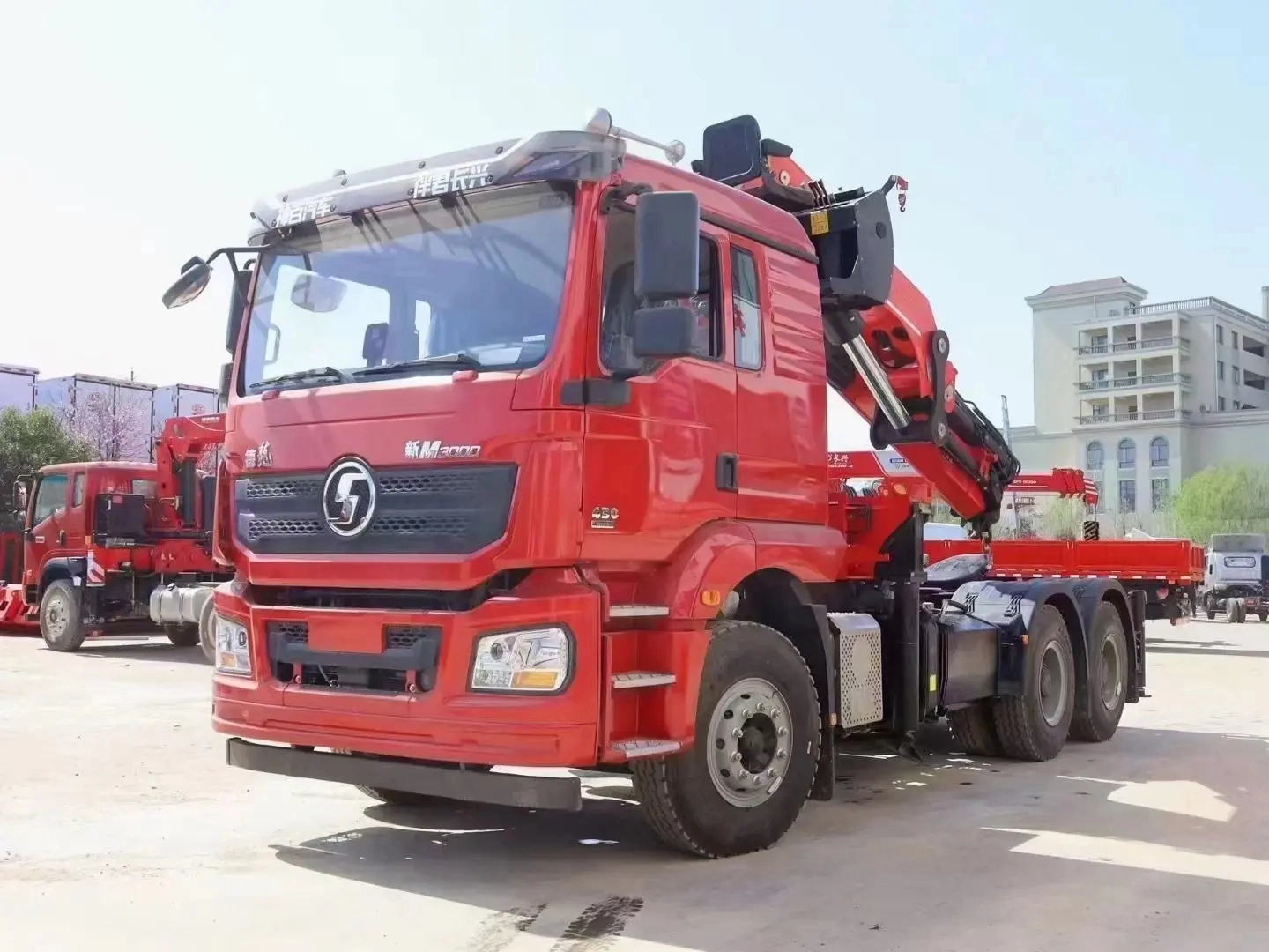 Shacman Tractor Head 6X4 10Wheels Tractor Truck with 16tons Knuckle Crane