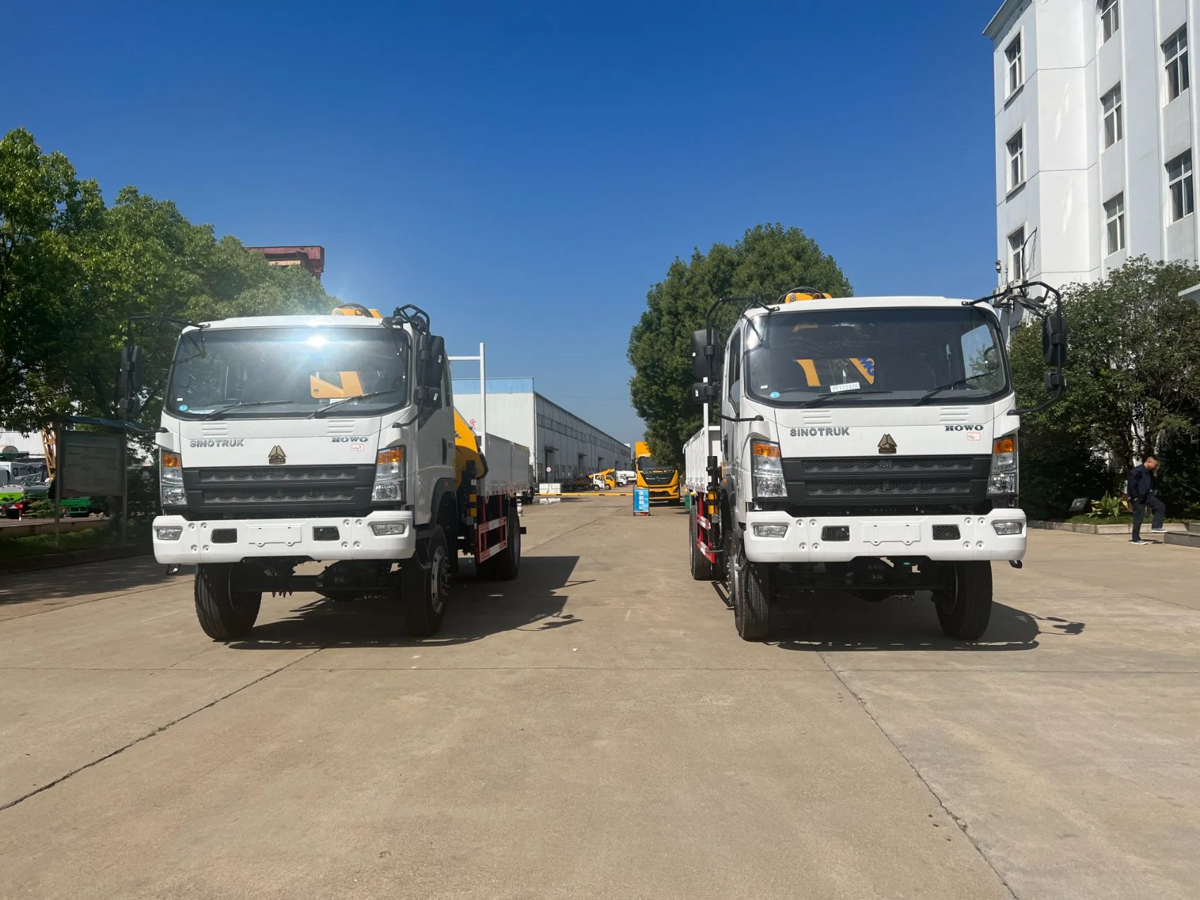 Sinotruk HOWO off Road Cargo Truck 4X4 with 6ton Knuckle Crane