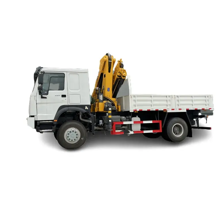 Sinotruk HOWO off Road Cargo Truck 4X4 with 10ton Knuckle Crane
