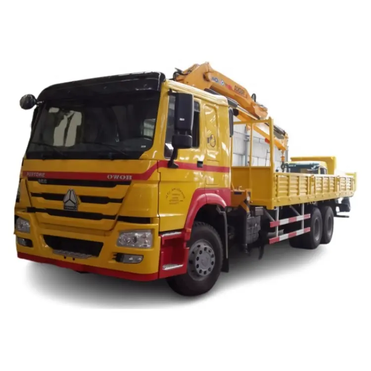 Sinotruk HOWO 6X4 10Wheels Cargo Truck with 14ton Knuckle Crane