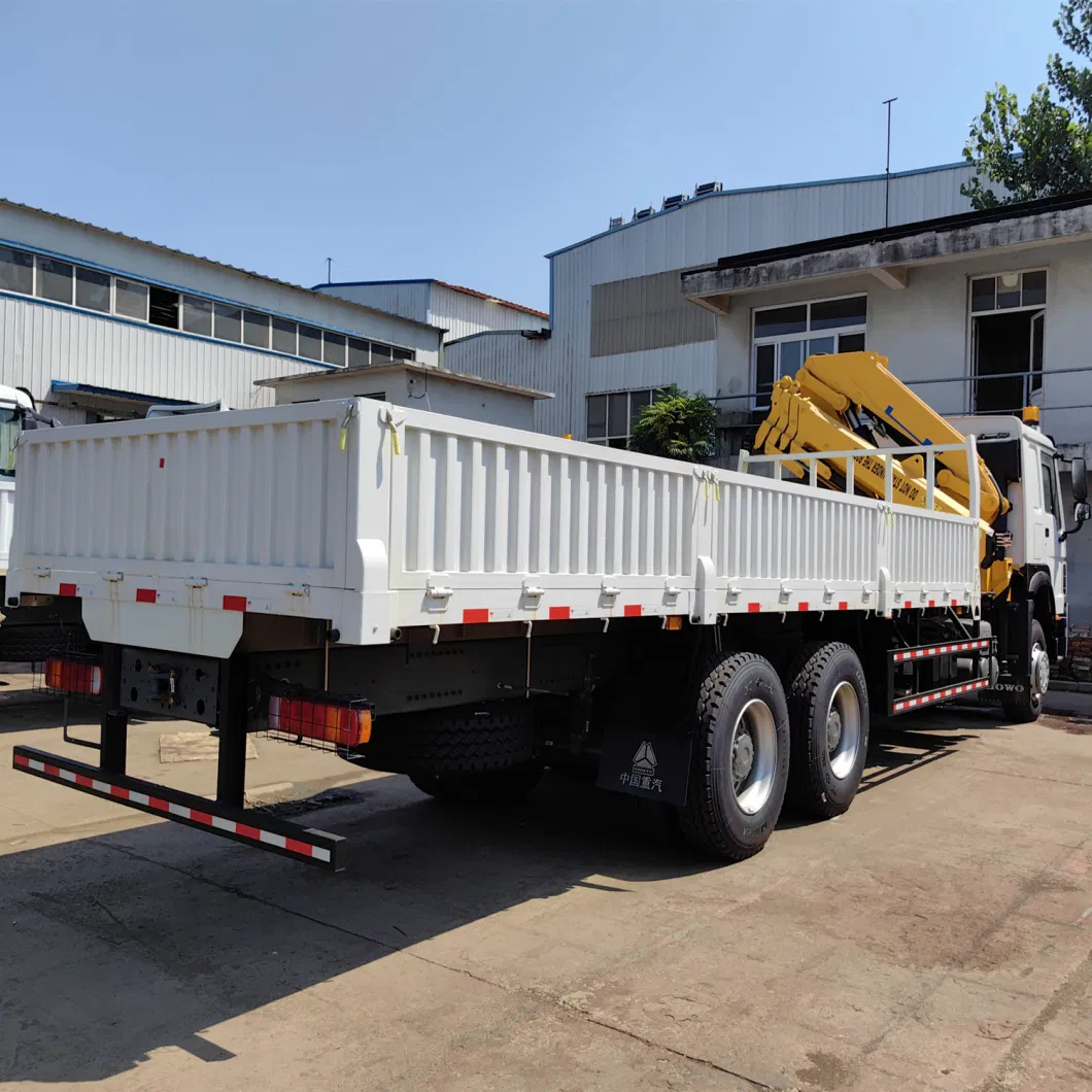 Sinotruk HOWO 6X4 10Wheels Cargo Truck with 14ton Knuckle Crane
