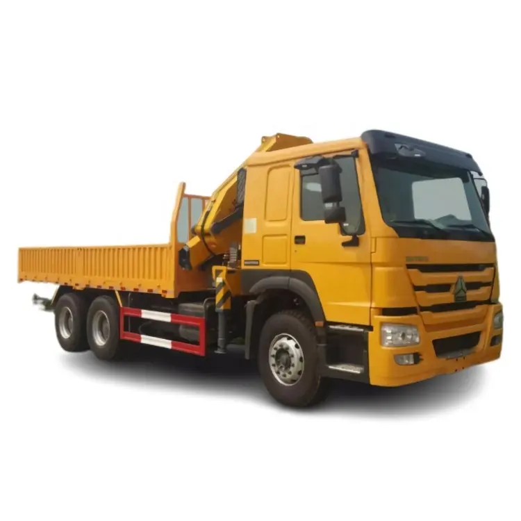 Sinotruk HOWO 6X4 10Wheels Cargo Truck with 14ton Knuckle Crane