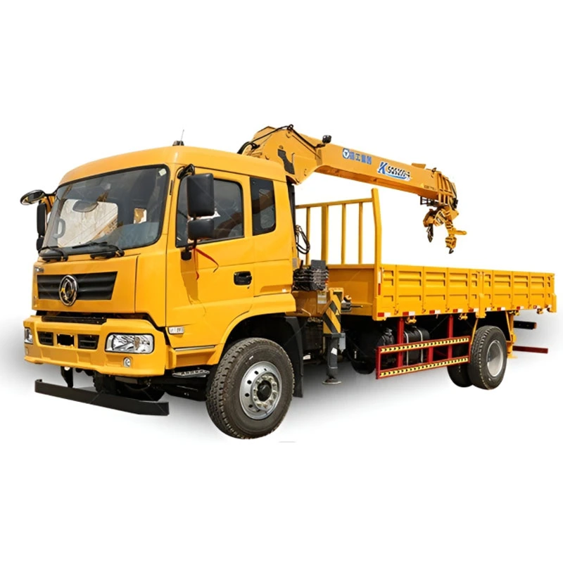 Dongfeng Right Hand 4X2 6 Wheels Cargo Truck with Xugong 8ton Straight Boom Crane