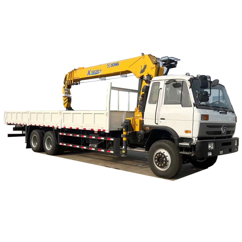 Dongfeng Right Hand 6X4 10Wheels Cargo Truck with Xugong 14ton Straight Boom Crane