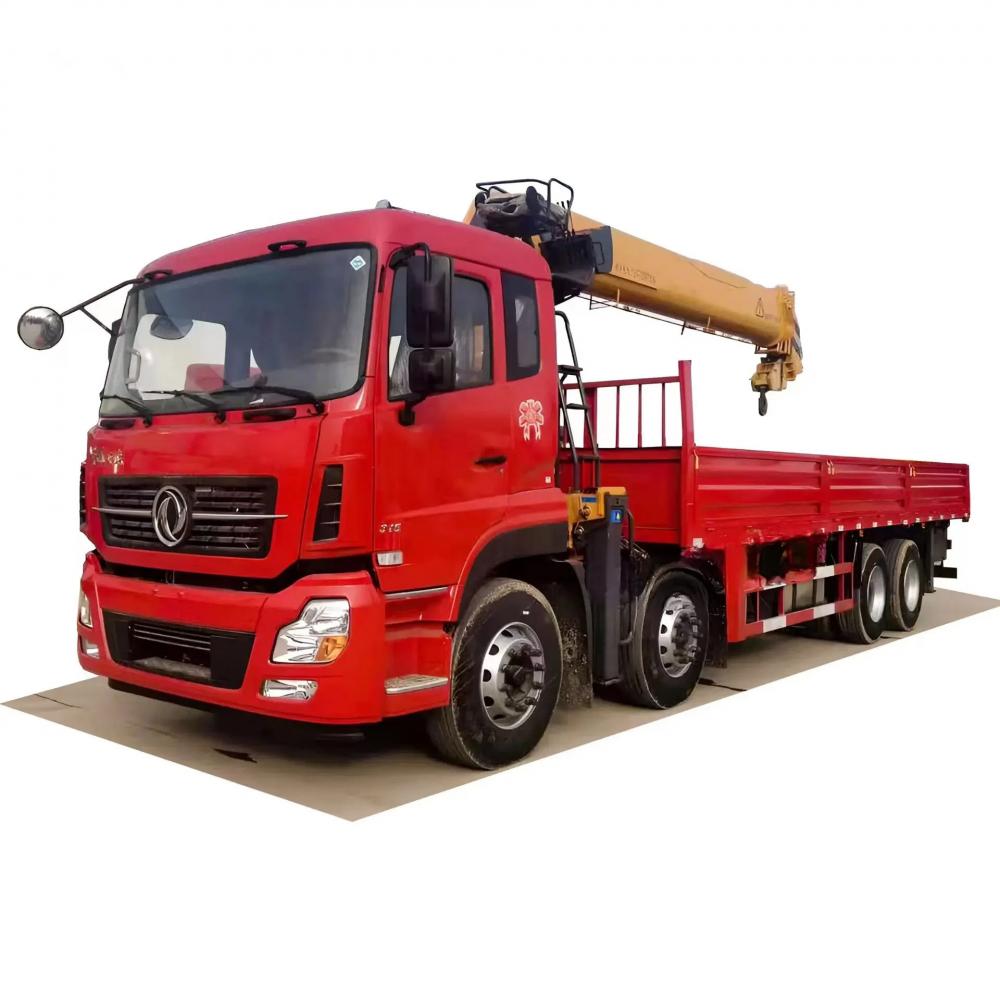 Dongfeng Right Hand 8X4 12Wheels Cargo Truck with Xugong 14ton Straight Boom Crane