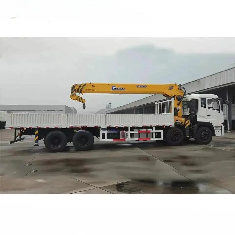 Dongfeng Right Hand 8X4 12Wheels Cargo Truck with Xugong 14ton Straight Boom Crane