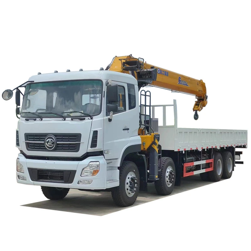 Dongfeng Right Hand 8X4 12Wheels Cargo Truck with Xugong 14ton Straight Boom Crane