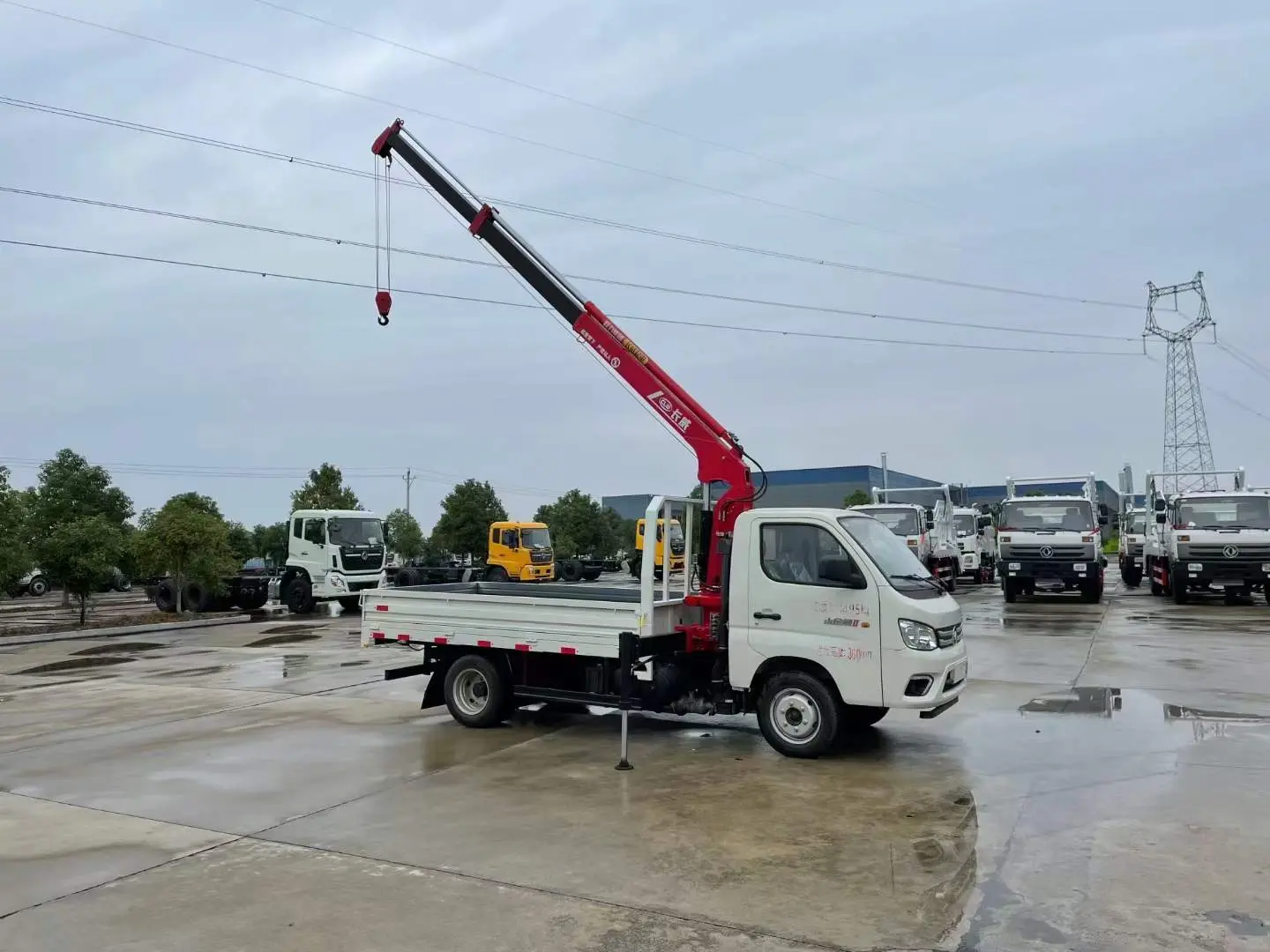 Foton Brand 4X2 2tons Crane Mounted on Cargo Truck