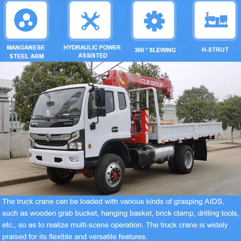 Dongfeng Right Hand 4X2 6tons Crane Truck Cargo Truck