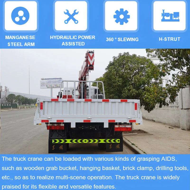 Dongfeng Right Hand 4X2 6tons Crane Truck Cargo Truck