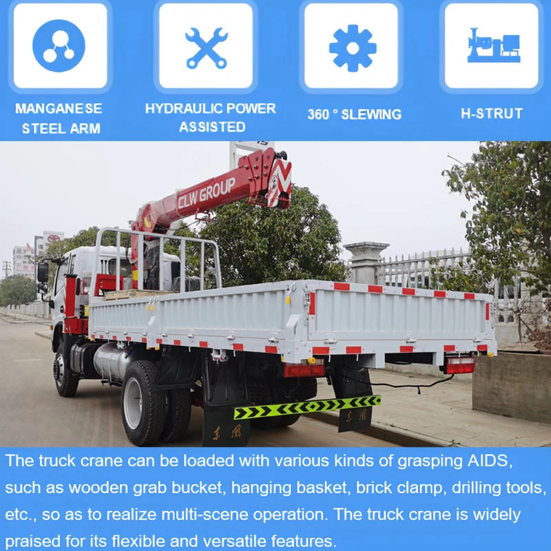 Dongfeng Right Hand 4X2 6tons Crane Truck Cargo Truck