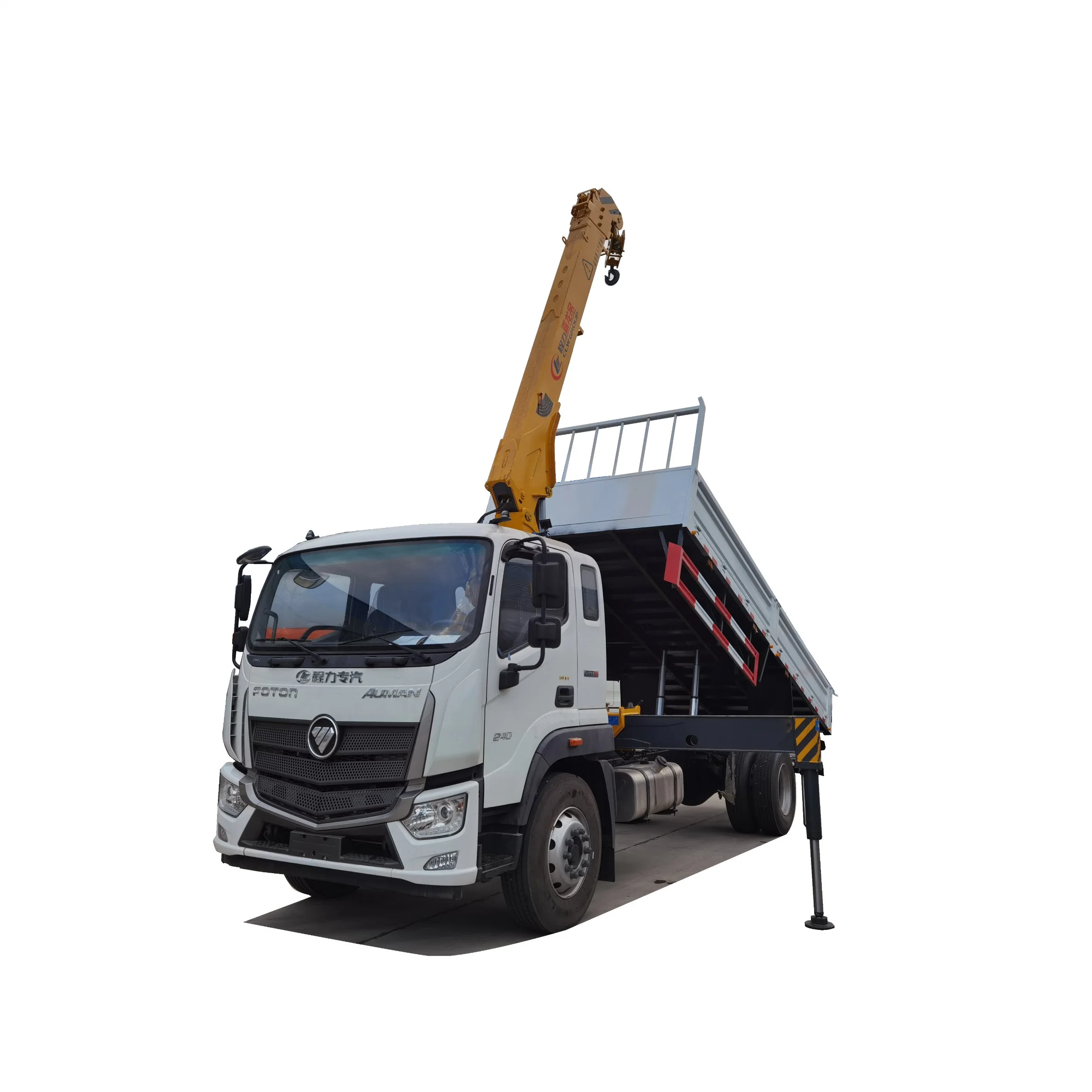 Foton 4X2 15 Meters 6Tons Crane Dump Cargo Truck