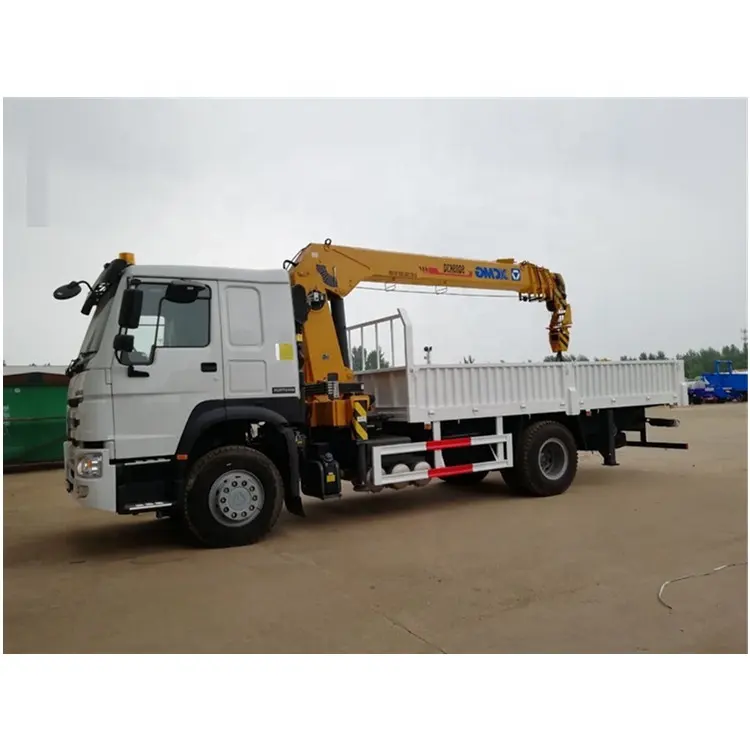 Sinotruck HOWO 4X2 6Wheels 10tons Crane Mounted on Cargo Truck Straight Arm Crane Truck