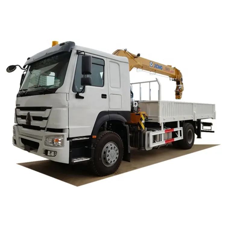 Sinotruck HOWO 4X2 6Wheels 10tons Crane Mounted on Cargo Truck Straight Arm Crane Truck