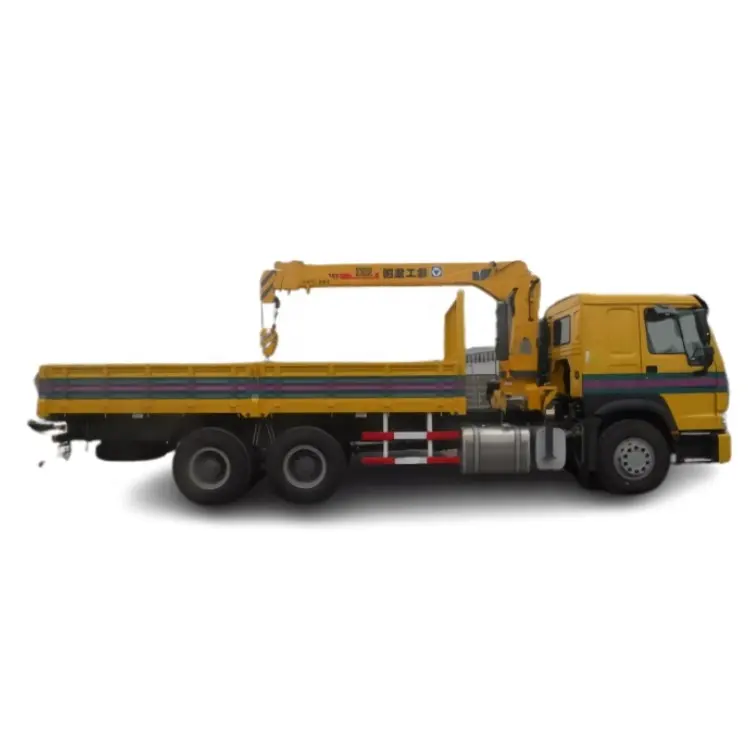 Sinotruck HOWO 6X4 Cargo Truck with 14ton Straight Boom Crane