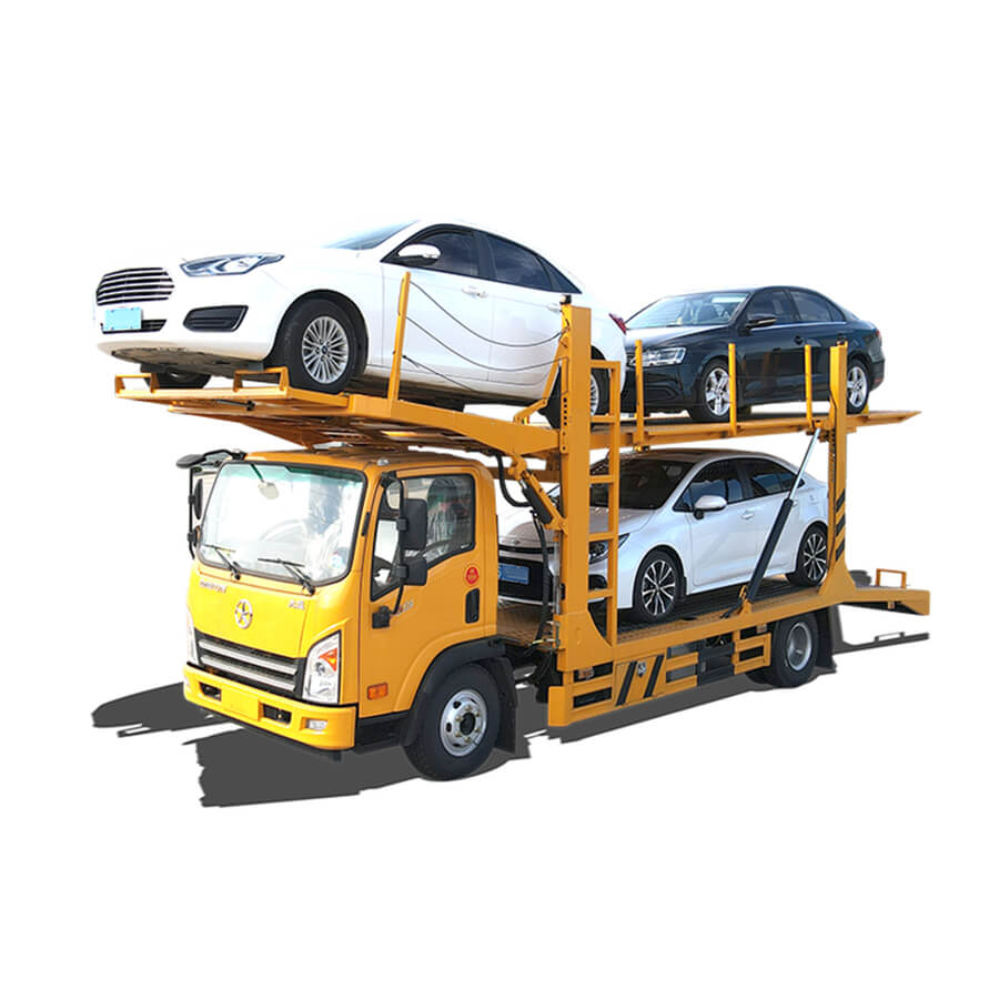 Sinotruk HOWO 4X2 6 Wheel Lift Flat Bed Car Hauler One Towing Three Car Carrier Road Recovery Rollback Tow Truck Flatbed Wrecker