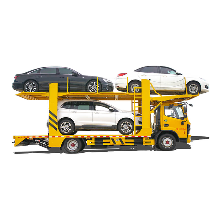 Sinotruk HOWO 4X2 6 Wheel Lift Flat Bed Car Hauler One Towing Three Car Carrier Road Recovery Rollback Tow Truck Flatbed Wrecker