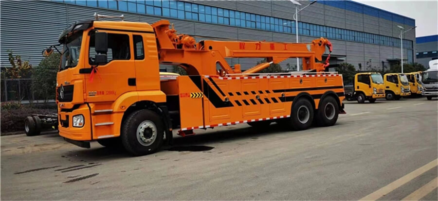 SHACMAN 6x4 25 Tons Intergrated Under Lift Wheel Road Wrecker Towing Truck