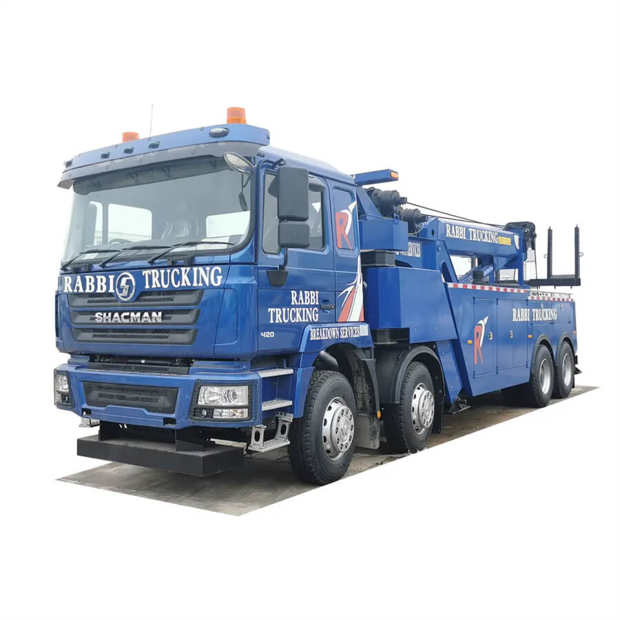 SHACMAN 8x4 360 Degree Rotary Boom 50T Wrecker Tow Truck