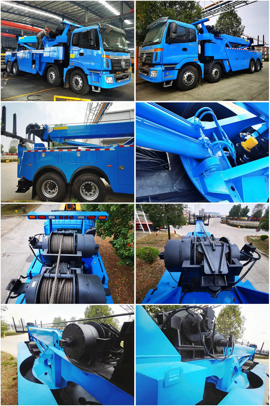 Foton 8X4 30t 30ton 50t 50tons Towing Wrecker Truck with Telescopic Boom