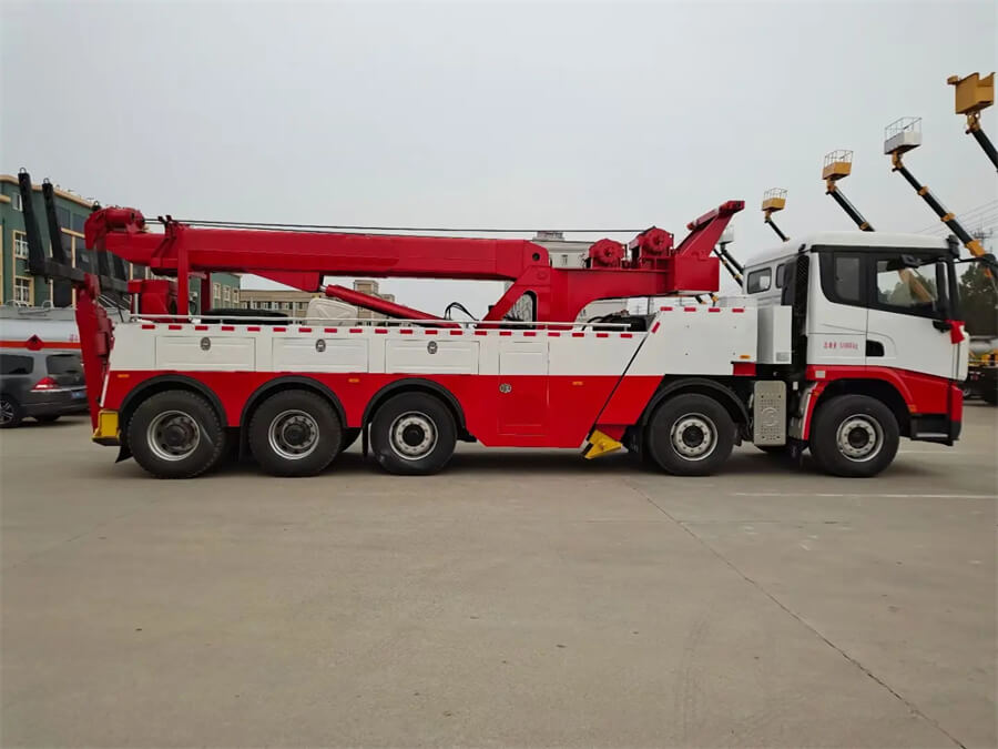 SHACMAN 10x4 5 Axles 360 Degree 60Tons Rotation Tow Wrecker Truck