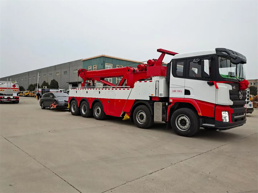 SHACMAN 10x4 5 Axles 360 Degree 60Tons Rotation Tow Wrecker Truck