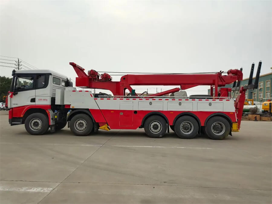 SHACMAN 10x4 5 Axles 360 Degree 60Tons Rotation Tow Wrecker Truck