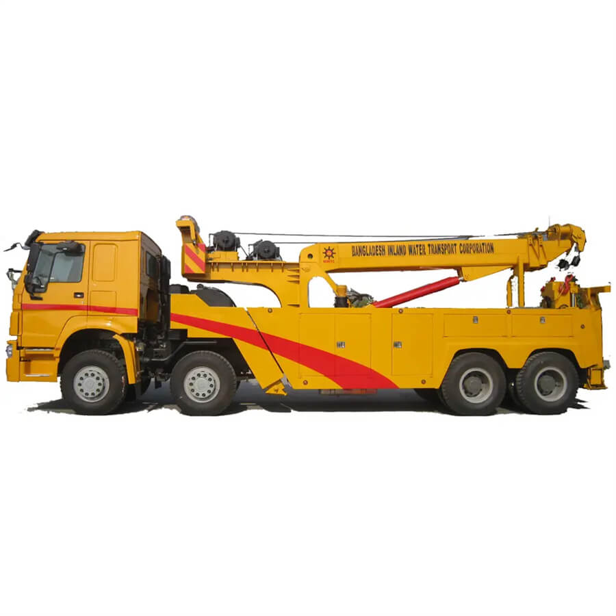 Sinotruk HOWO 8x4 360 Degree 50T 60T Heavy Duty 12 Wheel Road Wrecker Truck