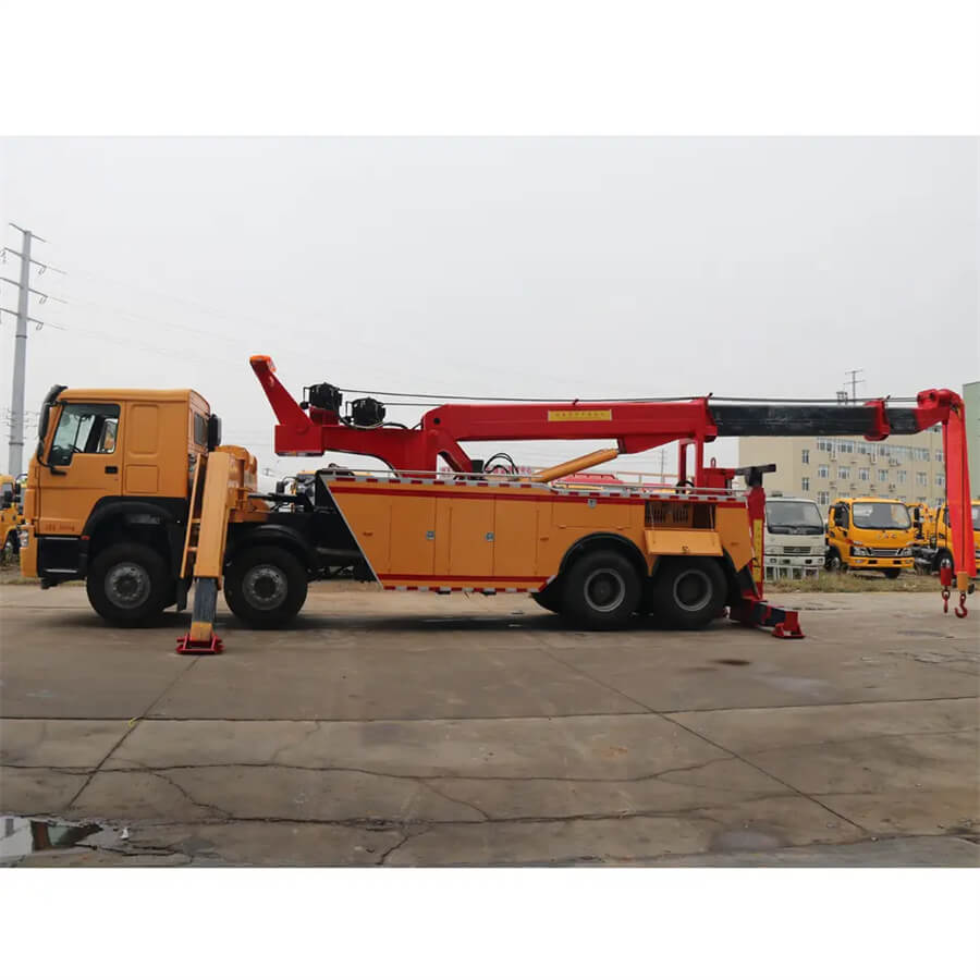 Sinotruk HOWO 8x4 360 Degree 50T 60T Heavy Duty 12 Wheel Road Wrecker Truck
