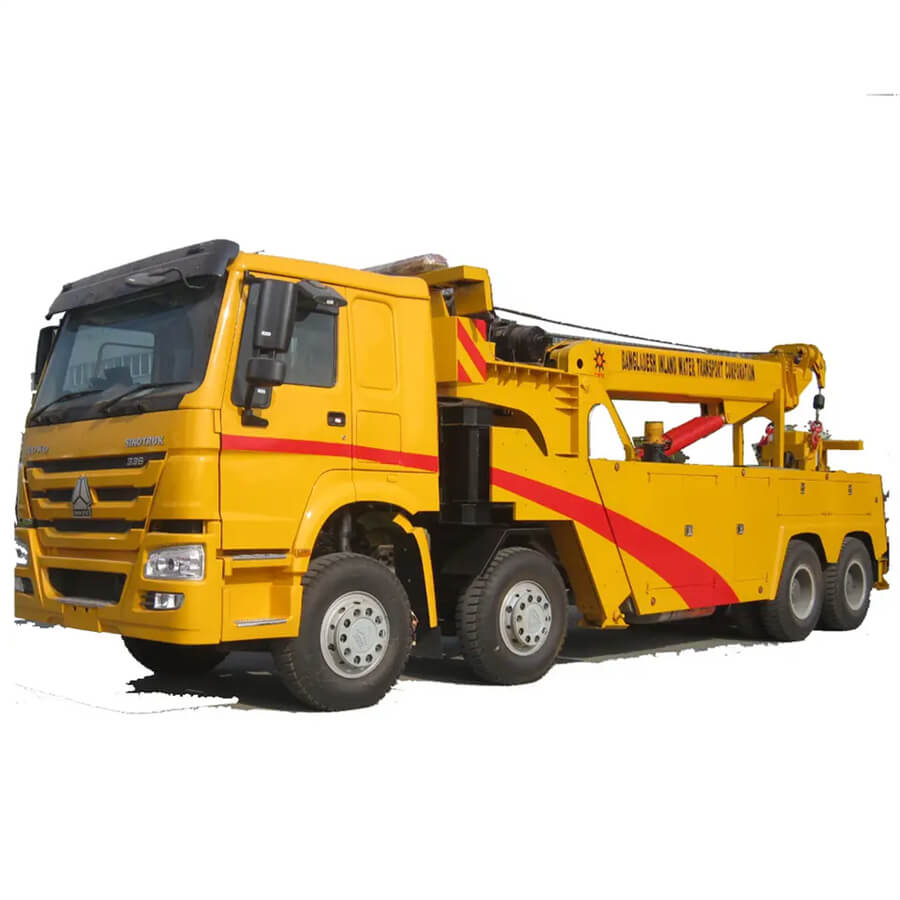 Sinotruk HOWO 8x4 360 Degree 50T 60T Heavy Duty 12 Wheel Road Wrecker Truck