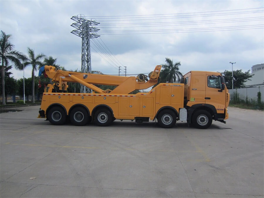 Sinotruk HOWO 10x4 5 Axles 360 Degree 50T 60T 70T Heavy Duty 12 Wheel Road Wrecker Truck